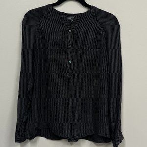 Vince Black Silk Blouse